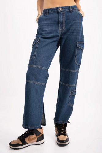 PANTALON CARGO WIDE LEG GUDRUN